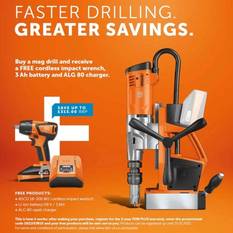 Image of Fein KBU 35 MQW Universal Magnetic Drilling Machine 72705661240 Voltage: 110v