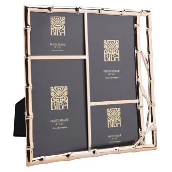 Image of Biba Bamboo Multi-Aperture Photo Frame - Gold