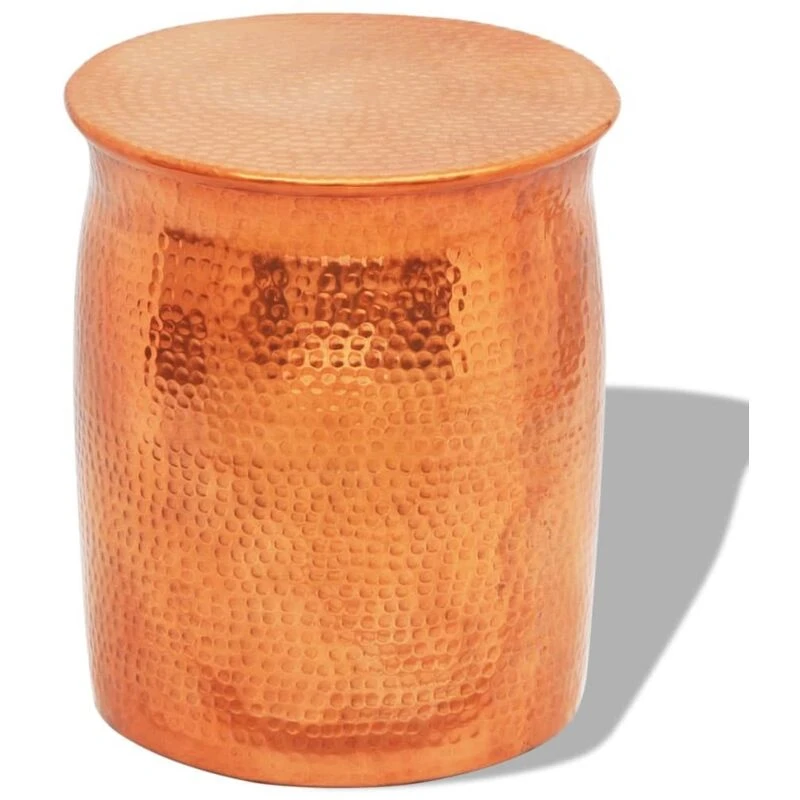 Image of VIDAXL Hammered Aluminium Stool/Side Table Brass/Copper Colour vidaXL 242325fr