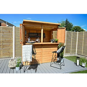 Image of Forest Garden 6 x 3ft Shiplap Garden Bar Wood