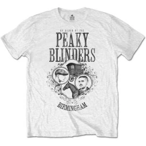 Image of Peaky Blinders - Horse & Cart Mens Medium T-Shirt - White