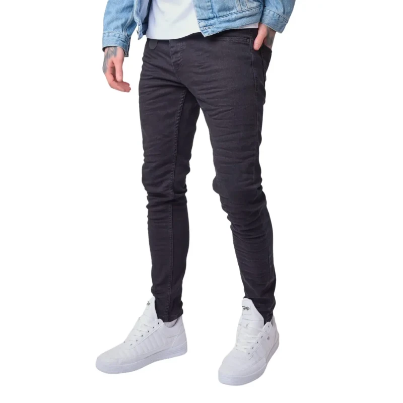 Image of Project X Paris Slim fit crinkle jeans Project X Paris Noir Male 38
