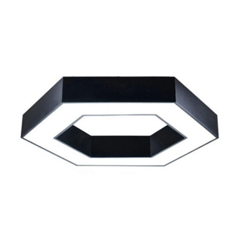 Image of Ener-J Ener J Hexaglow Hollow Hexagon LED Light 25 To 50W Remote Control Cct Ceiling Hanging Black 600mm