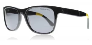 Image of Polo Ralph Lauren PH4106 Sunglasses Black 556781 Polariserade 57mm