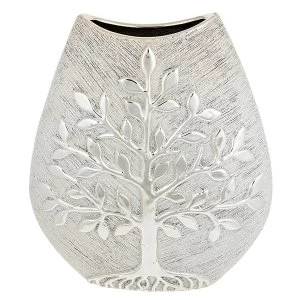 Image of Tree of Life Wide Vase Champagne Large