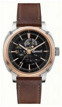 Image of Ingersoll Mens The Director Automatic Brown Leather Watch