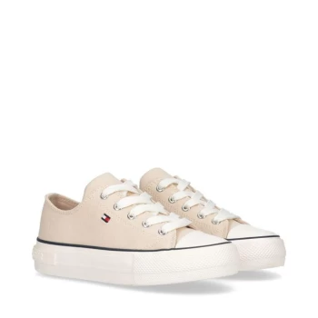 Image of Tommy Hilfiger Beverly Canvas Trainers Junior - Beige