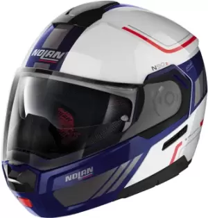 Image of Nolan N90-3 Voyager N-Com Helmet, white-red-blue Size M white-red-blue, Size M