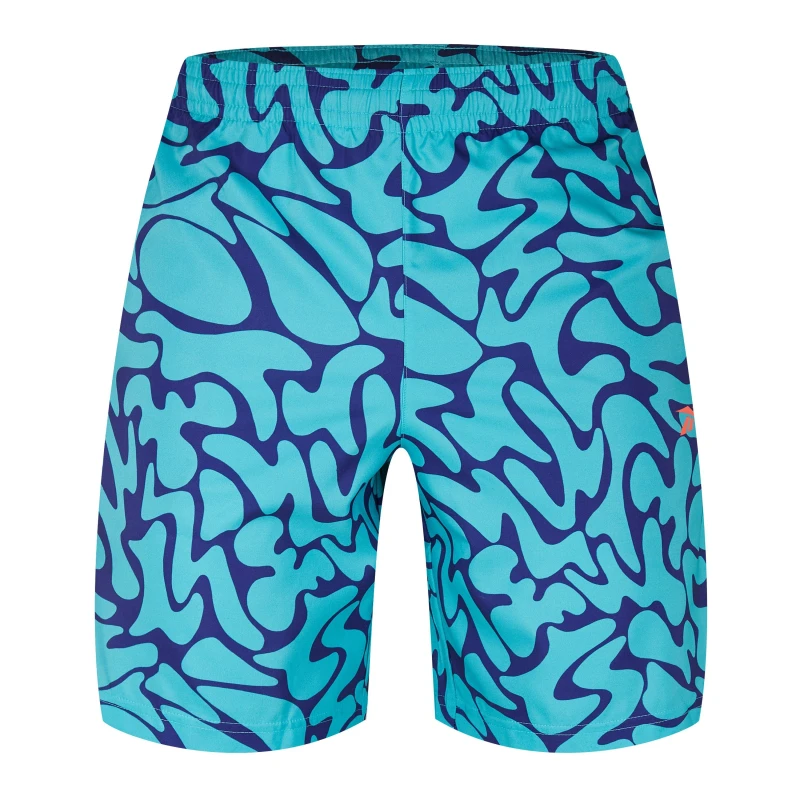 Image of Reebok Workout Ready Allover Print Shorts Gym Short Unisex Adults - Blue Blue 2XS
