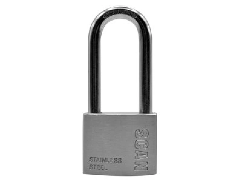 Image of Scan Stainless Steel Padlock 50mm Long Shackle