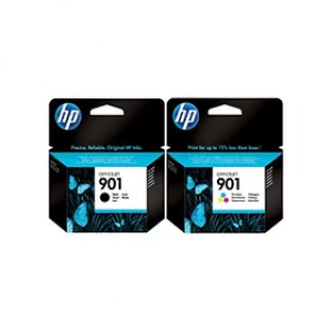 Image of HP 901 Black and Tri Colour Ink Cartridge Pack