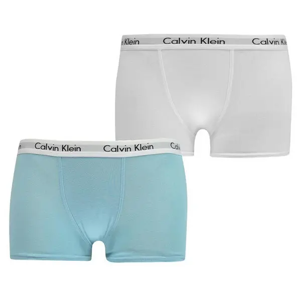Image of Calvin Klein 2 Pack Boxer Shorts - White 11 - 12 Years