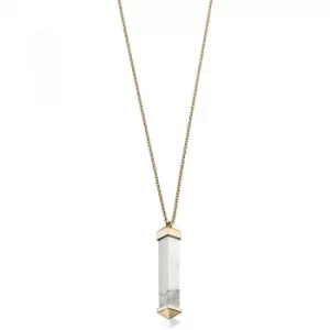 Image of Ladies Fiorelli PVD Gold plated Marble Bar Pendant Necklace