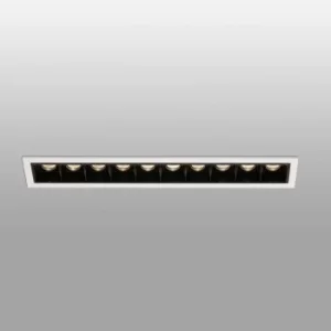 Image of Troop LED White Black recessed Downlight 10x 2W 3000K