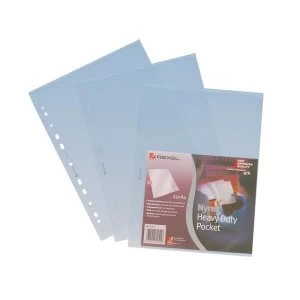 Image of Rexel Nyrex A4 Heavy Duty Top Open Pockets Clear Pack of 25 Pockets