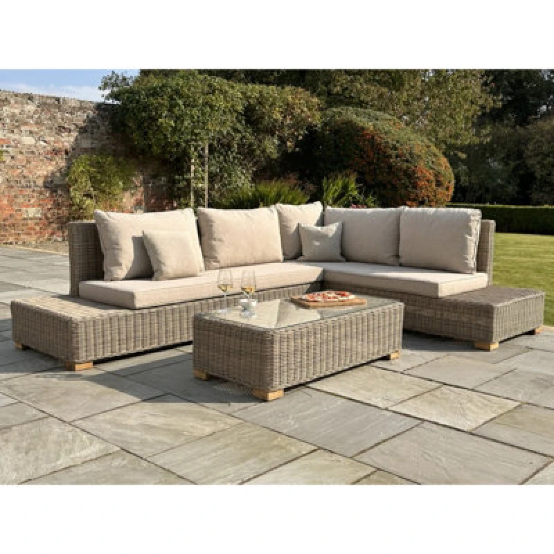 Image of Capri Collection Outdoor Large Corner And Coffee Table Set