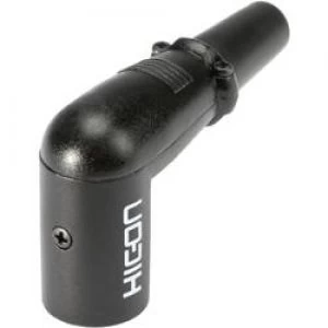 Image of XLR connector Plug right angle Number of pins 3 Black Hicon HI X3RM M