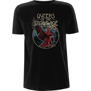 Image of Queens Of The Stone Age - Eagle Unisex Medium T-Shirt - Black