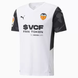 Image of PUMA Valencia Cf Home Replica Mens Jersey 21/22 Shirt, White/Black, size Small, Clothing