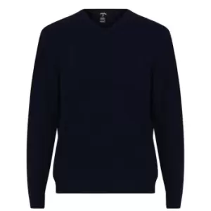 Image of Callaway Long Sleeved V Neck Cashmere Jumper - Blue