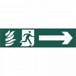 Image of Scan Running Man Arrow Right Sign 200mm 50mm Standard
