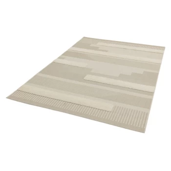Image of Monty MN06 Natural Cream Geometric 160cm x 230cm Rectangle - Beige and Ivory and Cream