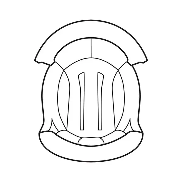 Image of AGV K-1 Black Crown Pad Size MS