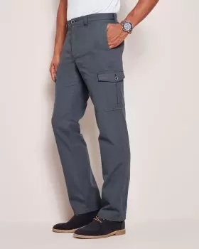Image of Cotton Traders Mens Farnham Cargo Trousers in Grey