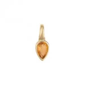 Image of Gold Plated Birthstone November Citrine Pendant P5224