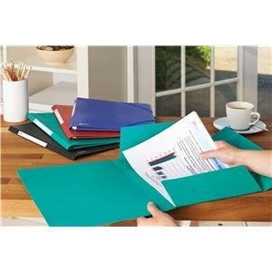 Image of Elba Eurofolio A4 Folder Elasticated 3 Flap 450gsm Assorted Pack 10