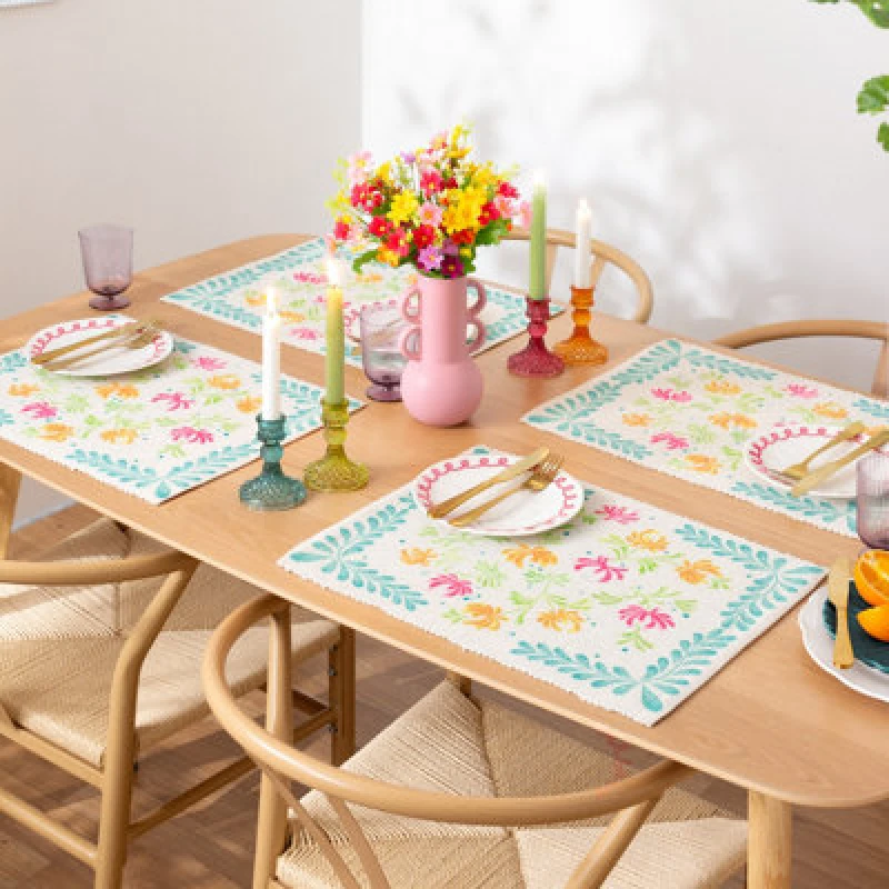 Image of Honeysuckle Set of 4 Indoor Outdoor 46cm x 36cm Placemat Multi