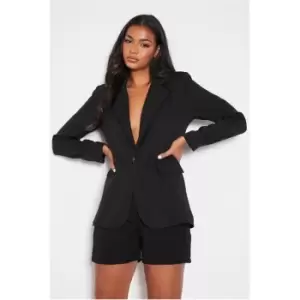 Image of I Saw It First Petite Woven Single Breasted Tailored Blazer - Black