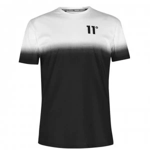 Image of 11 Degrees Dot Fade T Shirt - Black/White