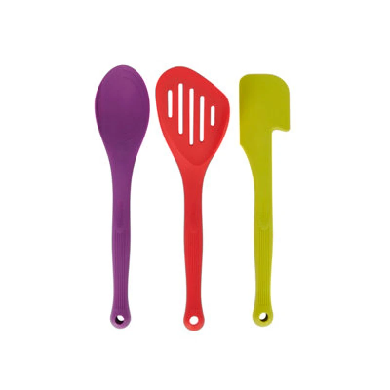 Image of Colourworks Brights Silicone Three Piece Kitchen Tool Kit, Display Boxed Multi