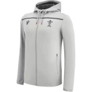 Image of Macron Wales 22/23 Full Zip Hoodie Mens - Grey