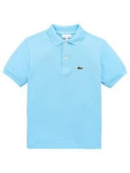 Image of Lacoste Boys Classic Short Sleeve Pique Polo Shirt - Blue