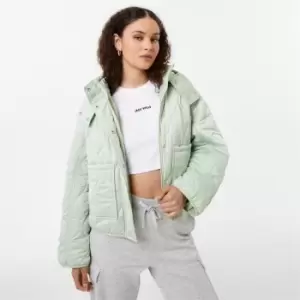 Image of Jack Wills Boxy Quilted Hooded Jacket - Green
