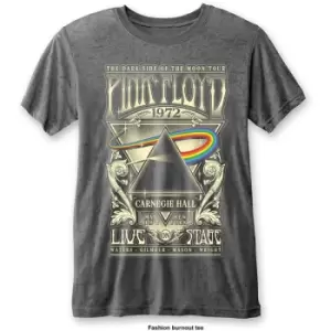 Image of Pink Floyd - Carnegie Hall Unisex Large Burn Out T-Shirt - Grey