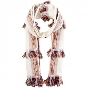 Image of Maison De Nimes Oversized fringe scarf - Multi-Coloured