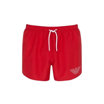 Image of Emporio Armani Essential Swim Shorts - Red