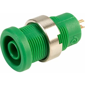 Image of 3275-I-V/AuNi Green Shrouded Socket (solder) - PJP