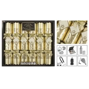 Image of Robert Dyas Harvey Mason Exquisite Gold Crackers 6 Pack