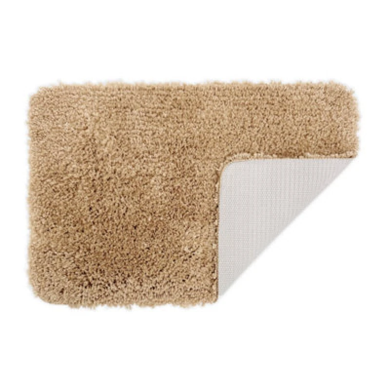 Image of Allure Bath Fashions Shaggy Microfibre Bath Mat Non-Slip 40 X 60Cm - Beige