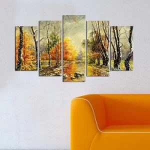 Image of 5MF-5 Multicolor Decorative MDF Painting (5 Pieces)