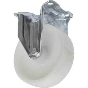 Image of Sealey Fixed Plate Castor White Polyamide 125mm