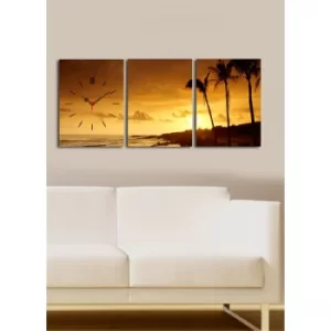 Image of 3P3040CS-10 Multicolor Decorative Canvas Wall Clock (3 Pieces)