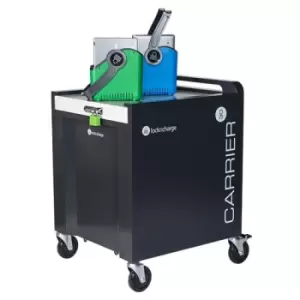 Image of lockncharge Carrier 30 Portable device management cart Black Blue Green Metallic