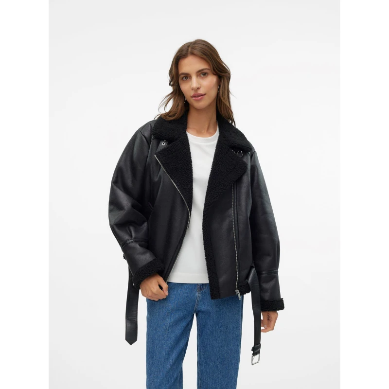 Image of Vero Moda VM Joanna Aviator Jacket - Black 8
