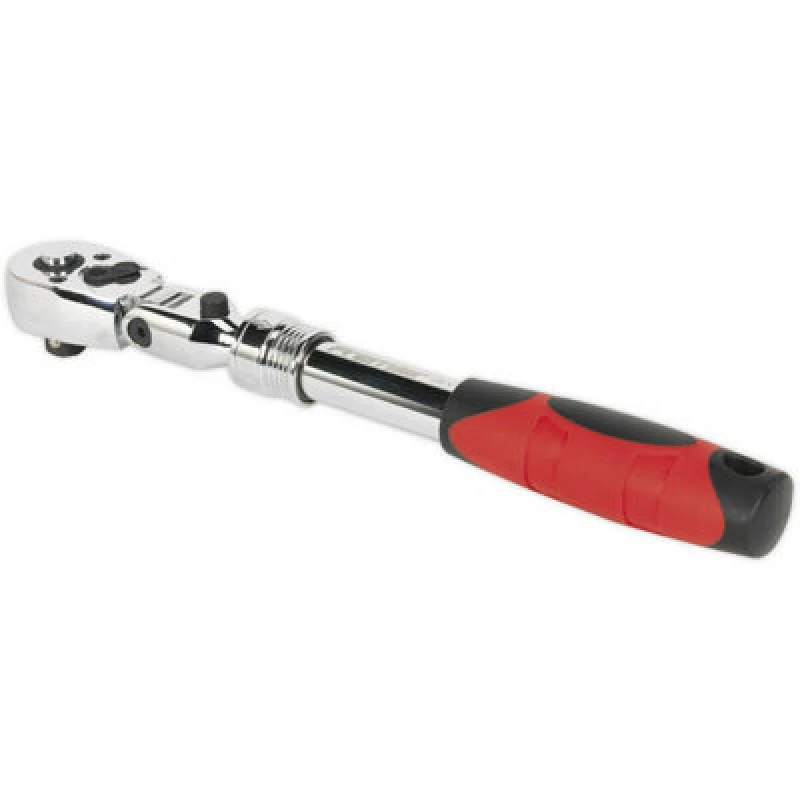 Image of Loops Extendable Flip Reverse Ratchet Wrench - 3/8 Inch Sq Drive - Locking Flexi-Head Multi