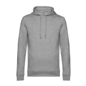 Image of B&C Mens Organic Hooded Sweater (M) (Heather Grey)